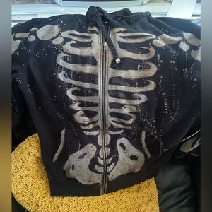 Bleached Skeleton Hoodie (custom)
